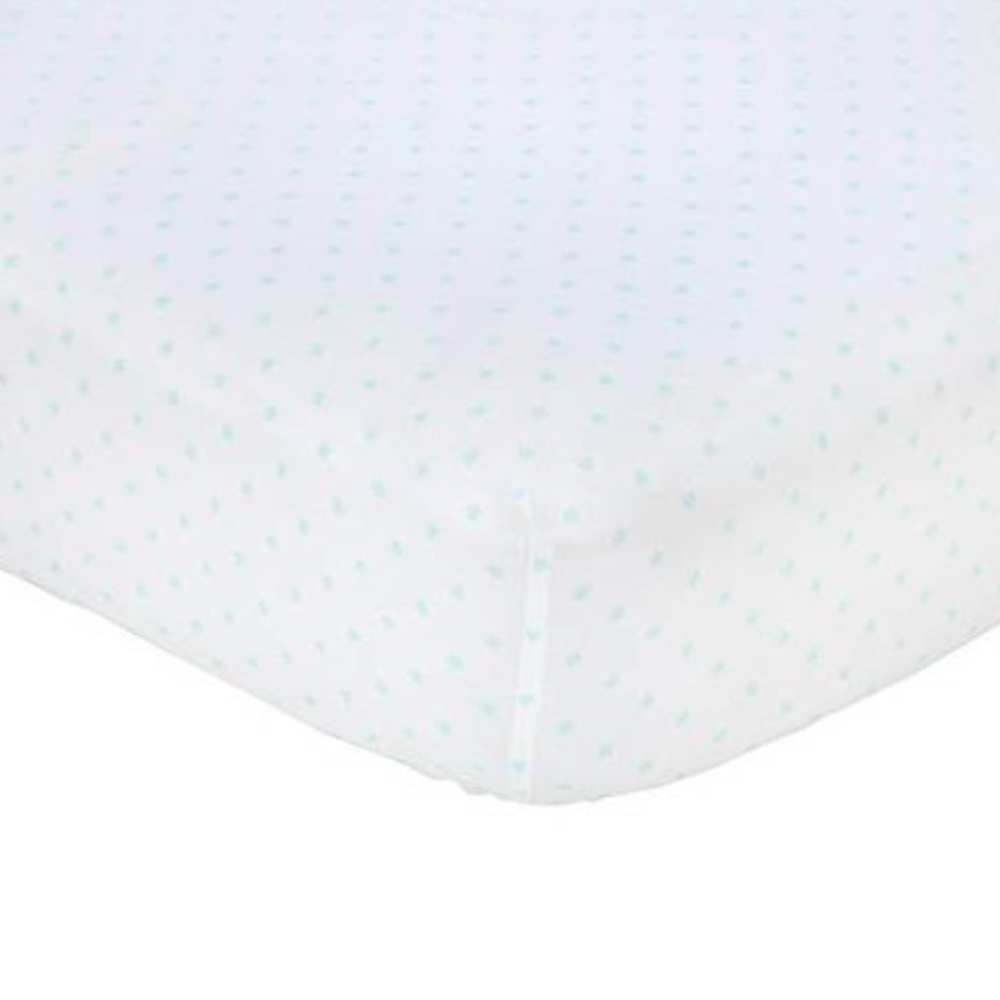 Carter's Stars Sateen Fitted Crib Sheet in Aqua